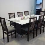 Interior designers in thrissur modern white dining table angle
