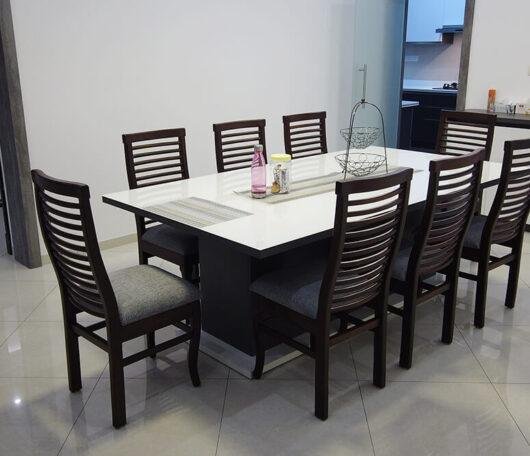 interior-designers-in-thrissur-modern-white-dining-table-angle2